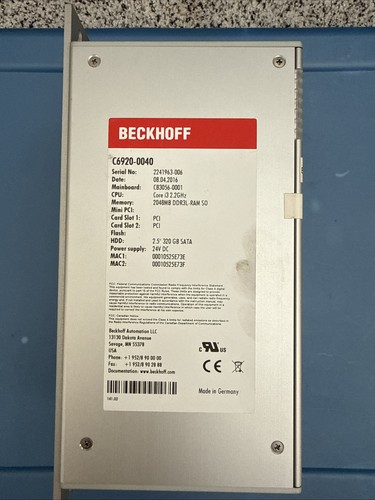 Beckhoff c6920 0060 control - beckhoff, c6920-0060.